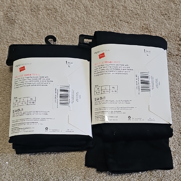 Hanes Black Yoga Pants - Picture 2 of 2